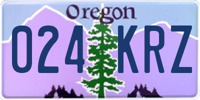 OR license plate 024KRZ
