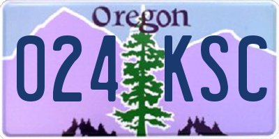 OR license plate 024KSC