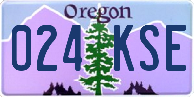 OR license plate 024KSE