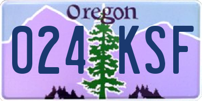 OR license plate 024KSF