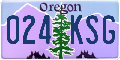 OR license plate 024KSG