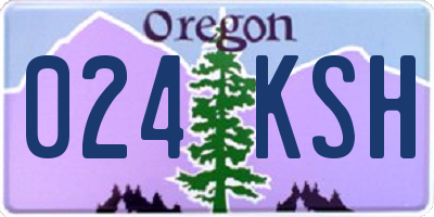 OR license plate 024KSH