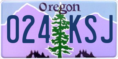 OR license plate 024KSJ