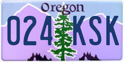 OR license plate 024KSK