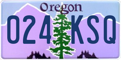 OR license plate 024KSQ