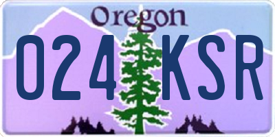 OR license plate 024KSR
