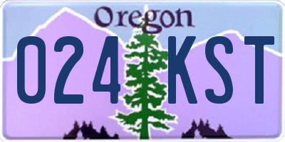 OR license plate 024KST