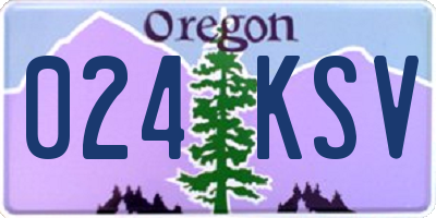 OR license plate 024KSV