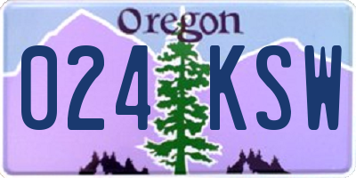 OR license plate 024KSW