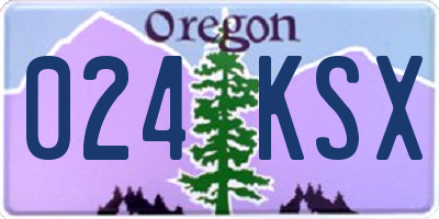 OR license plate 024KSX