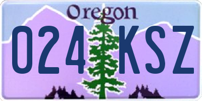 OR license plate 024KSZ