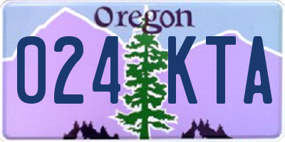 OR license plate 024KTA