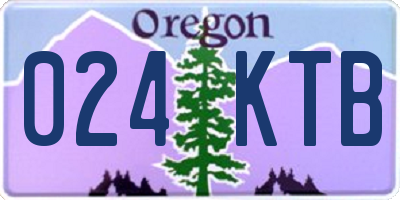 OR license plate 024KTB