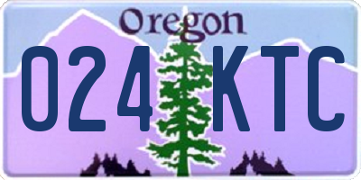 OR license plate 024KTC