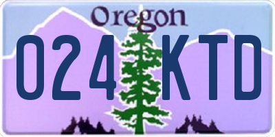OR license plate 024KTD