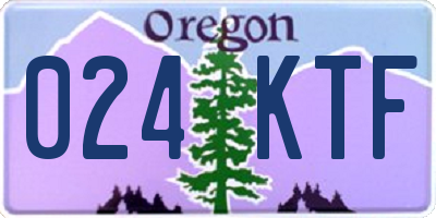 OR license plate 024KTF