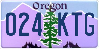 OR license plate 024KTG