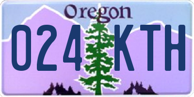 OR license plate 024KTH