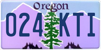 OR license plate 024KTI
