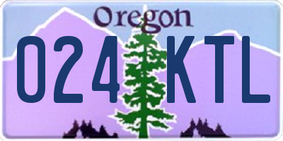 OR license plate 024KTL