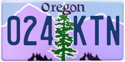 OR license plate 024KTN
