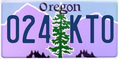OR license plate 024KTO