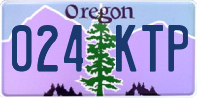 OR license plate 024KTP