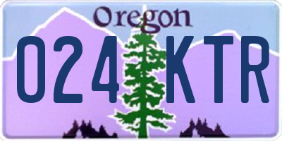 OR license plate 024KTR