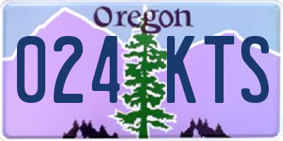 OR license plate 024KTS