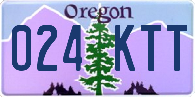 OR license plate 024KTT