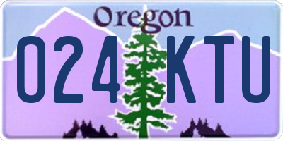 OR license plate 024KTU