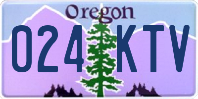 OR license plate 024KTV