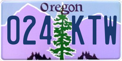 OR license plate 024KTW