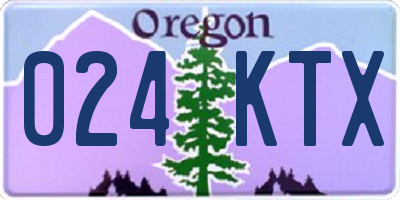 OR license plate 024KTX