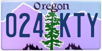 OR license plate 024KTY