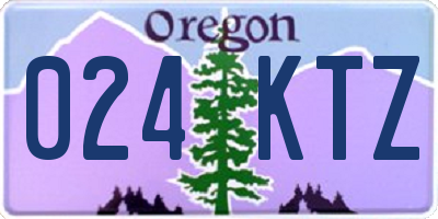 OR license plate 024KTZ
