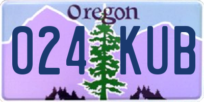 OR license plate 024KUB