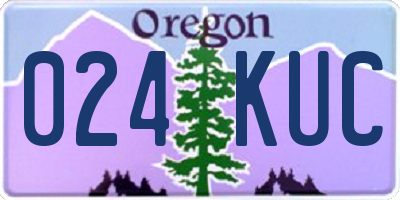 OR license plate 024KUC