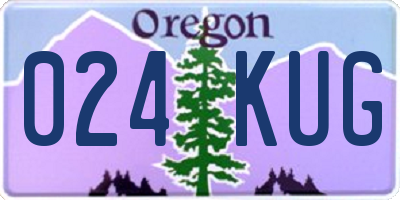 OR license plate 024KUG