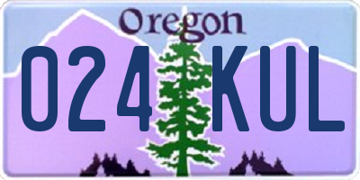 OR license plate 024KUL