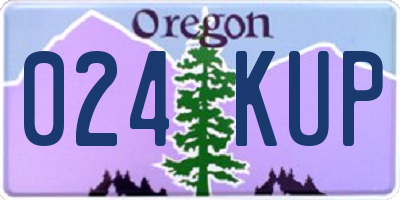 OR license plate 024KUP