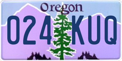 OR license plate 024KUQ