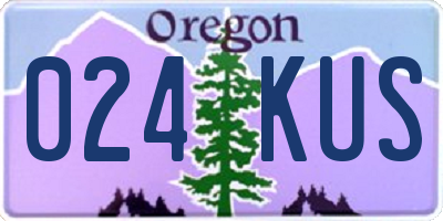 OR license plate 024KUS