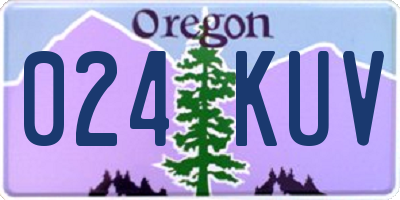 OR license plate 024KUV