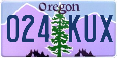 OR license plate 024KUX
