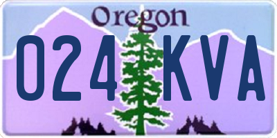 OR license plate 024KVA