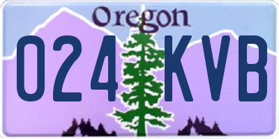 OR license plate 024KVB