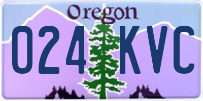 OR license plate 024KVC