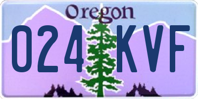 OR license plate 024KVF