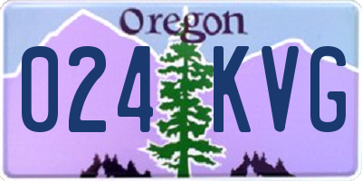 OR license plate 024KVG